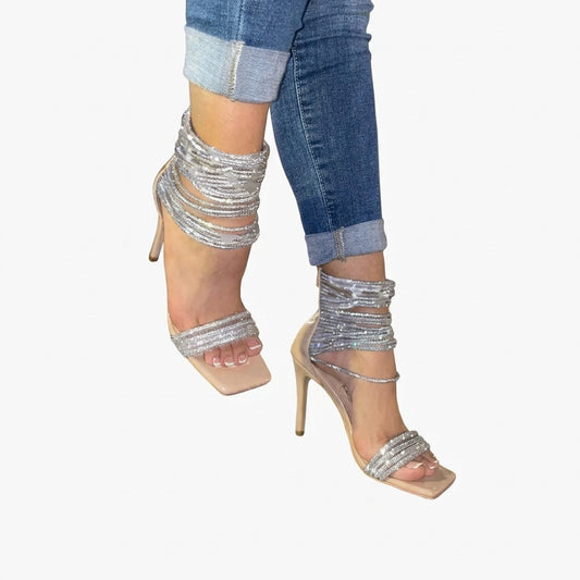 Sandale Rubi avec strass en cristal