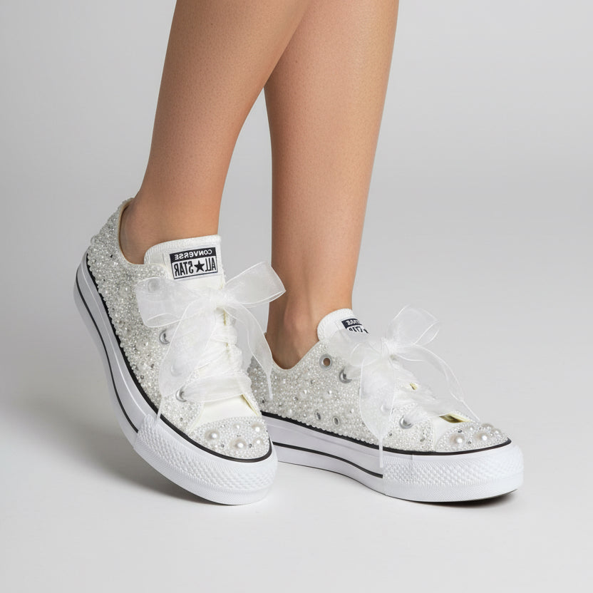 Tenis con plataforma para novia