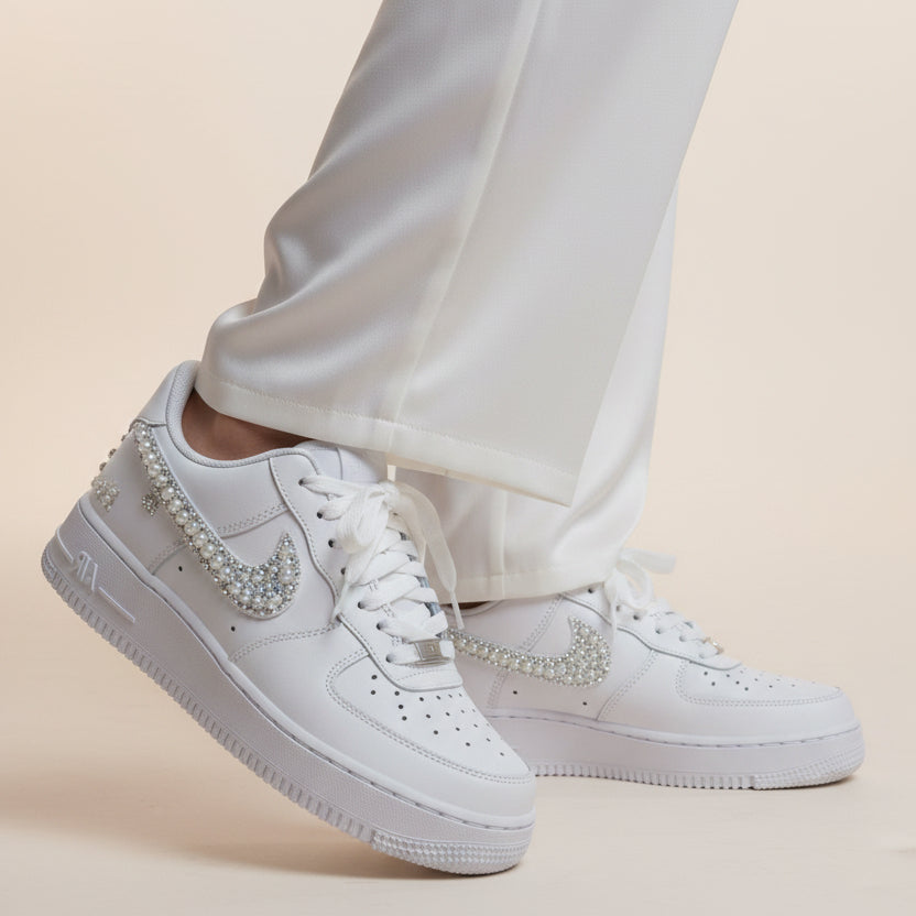 Tenis blancos de novia
