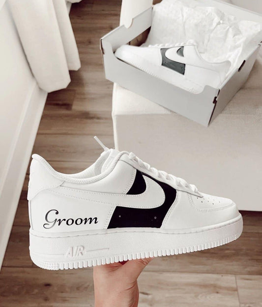 Tennis shoes for grooms wedding