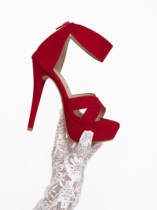 Zapatilla #22 rojo durazno 13 cm