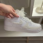 White bridal tennis shoes