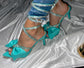 Sandal with bow and glitter