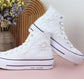 White platform tennis shoes