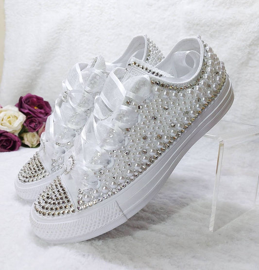 Tennis blanches pour mariage