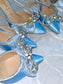 Stiletto silver bun Blue