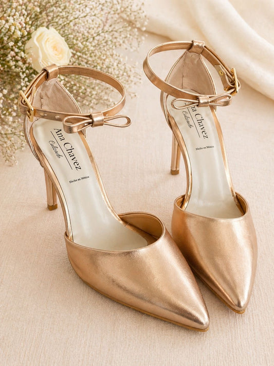 Stiletto talla 24 oro rosa