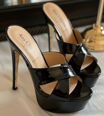 Stiletto heel sneaker with denim
