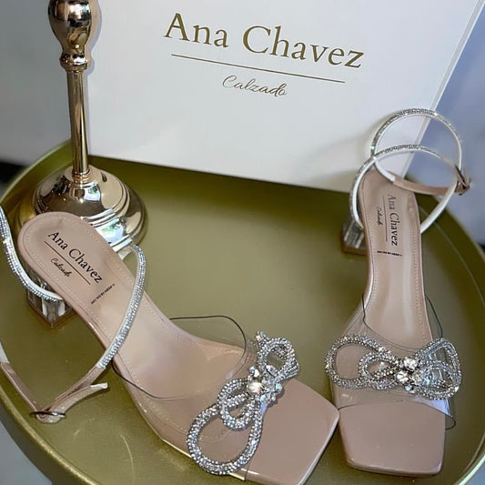 Vivian silver bow sandal