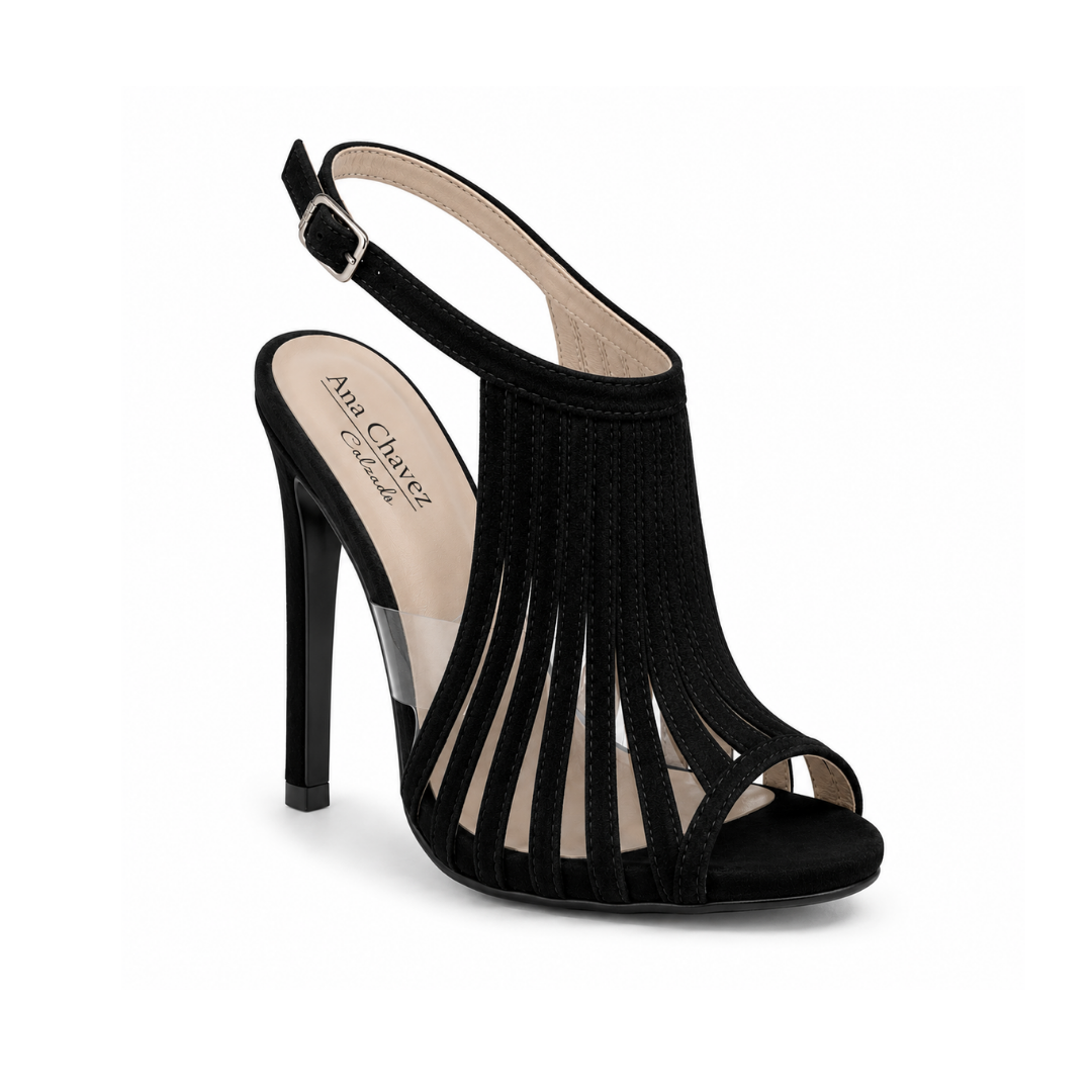 Sandale noire à brides