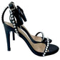 Stiletto heel sandal with studs